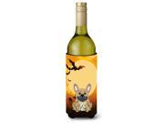 Halloween French Bulldog Cream Wine Bottle Beverge Insulator Hugger BB4276LITERK