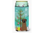 Merry Christmas Tree Bullmastiff Tall Boy Beverage Insulator Hugger BB4209TBC