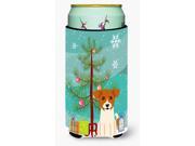 Merry Christmas Tree Jack Russell Terrier Tall Boy Beverage Insulator Hugger BB4233TBC