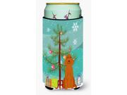 Merry Christmas Tree Irish Setter Tall Boy Beverage Insulator Hugger BB4189TBC