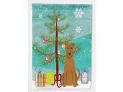 Merry Christmas Tree Irish Terrier Flag Canvas House Size BB4187CHF