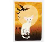 Halloween Foreign White Cat Flag Garden Size BB4445GF