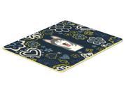 Blue Flowers Alaskan Malamute Kitchen or Bath Mat 24x36 BB5069JCMT