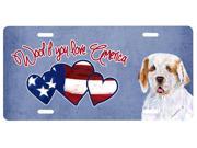 Woof if you love America Clumber Spaniel License Plate SS5011LP
