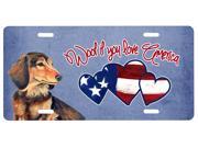 Woof if you love America Dachshund License Plate LH9513LP