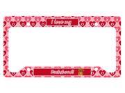 Dachshund Valentine s Love and Hearts License Plate Frame