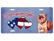 Woof if you love America Brussels Griffon License Plate LH9537LP