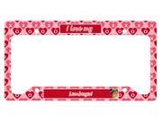Leonberger Valentine s Love and Hearts License Plate Frame