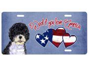 Woof if you love America Portuguese Water Dog License Plate SS5001LP