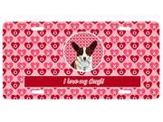 Corgi Valentine s Love and Hearts License Plate