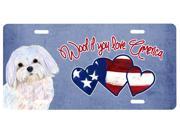 Woof if you love America Maltese License Plate SS4994LP