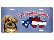 Woof if you love America Tibetan Spaniel License Plate LH9510LP