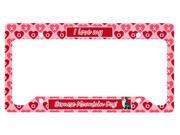 Bernese Mountain Dog Valentine s Love and Hearts License Plate Frame