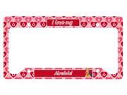 Airedale Valentine s Love and Hearts License Plate Frame