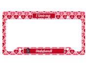 Dachshund Valentine s Love and Hearts License Plate Frame