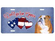 Woof if you love America English Bulldog License Plate SS5002LP