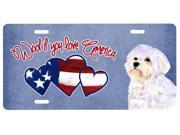 Woof if you love America Maltese License Plate SS4993LP