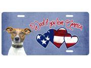 Woof if you love America Jack Russell Terrier License Plate KJ1232LP