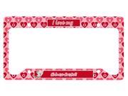 Chinese Crested Valentine s Love and Hearts License Plate Frame