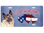 Woof if you love America Norwegian Elkhound License Plate LH9506LP