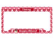 Norwegian Elkhound Valentine s Love and Hearts License Plate Frame