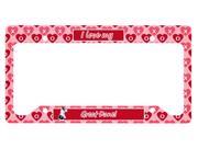 Great Dane Valentine s Love and Hearts License Plate Frame
