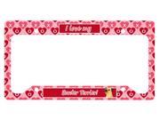 Border Terrier Valentine s Love and Hearts License Plate Frame