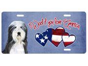 Woof if you love America Bearded Collie License Plate SS5008LP