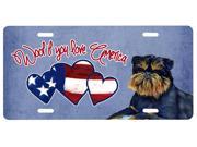 Woof if you love America Brussels Griffon License Plate LH9516LP