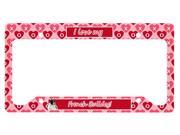 French Bulldog Valentine s Love and Hearts License Plate Frame