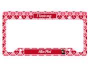 Min Pin Valentine s Love and Hearts License Plate Frame