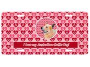 Australian Cattle Dog Valentine s Love and Hearts License Plate