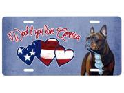 Woof if you love America French Bulldog License Plate LH9519LP