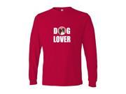 Papillon Love and Hearts Long Sleeve Red Unisex Tshirt Adult 2XL