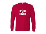 Basset Hound Love and Hearts Long Sleeve Red Unisex Adult XL
