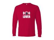 Schipperke Love and Hearts Long Sleeve Red Unisex Adult XL