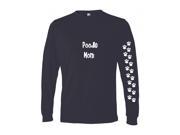 Poodle Mom Tshirt Ladies Cut Blue Long Adult Large