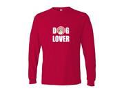 Bearded Collie Love and Hearts Long Sleeve Red Unisex Adult XL