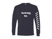 Siberian Husky Mom Tshirt Ladies Cut Blue Long Sleeve Adult 2XL