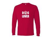 Great Dane Love and Hearts Long Sleeve Red Unisex Tshirt Adult 2XL