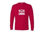 French Bulldog Love and Hearts Long Sleeve Red Unisex Adult XL