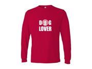 Great Dane Love and Hearts Long Sleeve Red Unisex Tshirt Adult 2XL