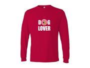 Great Dane Love and Hearts Long Sleeve Red Unisex Adult XL