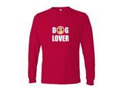 Border Terrier Love and Hearts Long Sleeve Red Unisex Adult XL