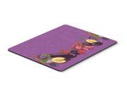 Fruits and Vegetables in Purple Mouse Pad Hot Pad or Trivet BB5132MP