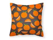 Oranges on Gray Fabric Decorative Pillow BB5142PW1818