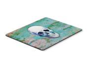 Day of the Dead Teal Skull Mouse Pad Hot Pad or Trivet BB5123MP