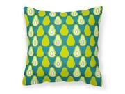 Pears on Green Fabric Decorative Pillow BB5138PW1414