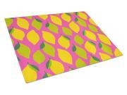 Lemons and Limes on Pink Glass Cutting Board Large BB5143LCB