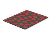Strawberries on Gray Mouse Pad Hot Pad or Trivet BB5137MP